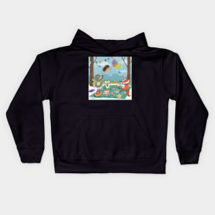 The forrest friends birthday party Kids Hoodie